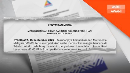 MCMC perkukuh usaha pulihkan komunikasi mangsa bencana di Sabah