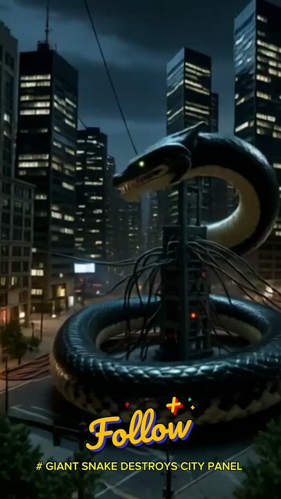 # GIANT SNAKE DESTROYS CITY PANEL