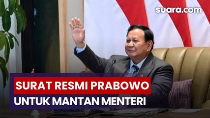 Presiden Prabowo Sampaikan Ucapan Terima Kasih kepada Mantan Menteri Melalui Surat Resmi