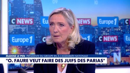 Marine Le Pen : «La gauche veut refaire des Juifs des parias»