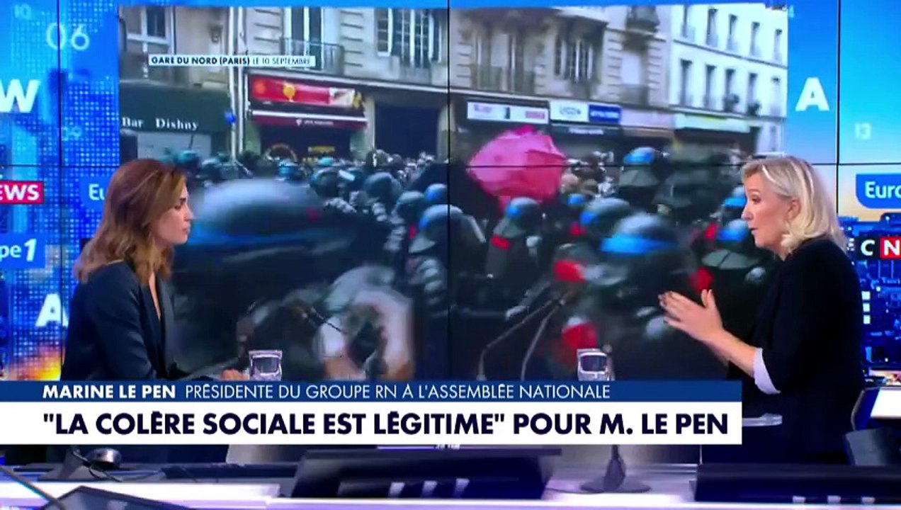 Mobilisation du 18 septembre : « Les pires ennemis de la cause sociale sont les black-blocs et l’extrême gauche », affirme Marine Le Pen