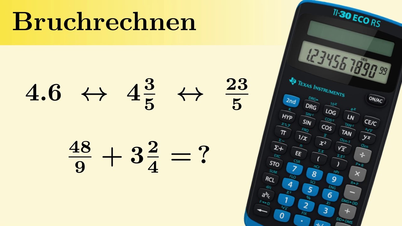 TI-30 ECO RS | Bruchrechnen