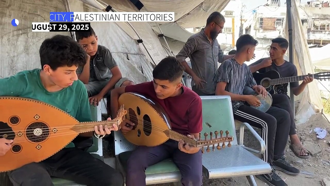 Music is a spiritual refuge for young Palestinians in Gaza City