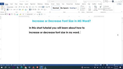 How to Increase or Decrease Font Size in MS Word
