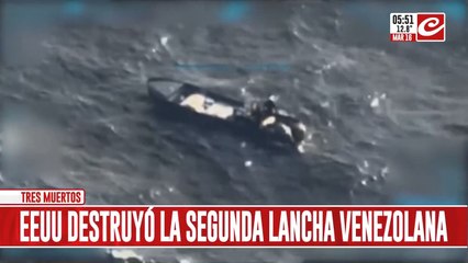 Donald Trump confirmó que Estados Unidos destruyó otra lancha venezolana