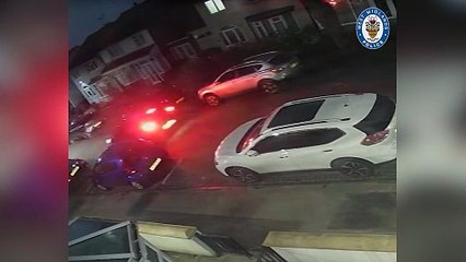 Chilling CCTV shows hooded thug blasting house with shotgun