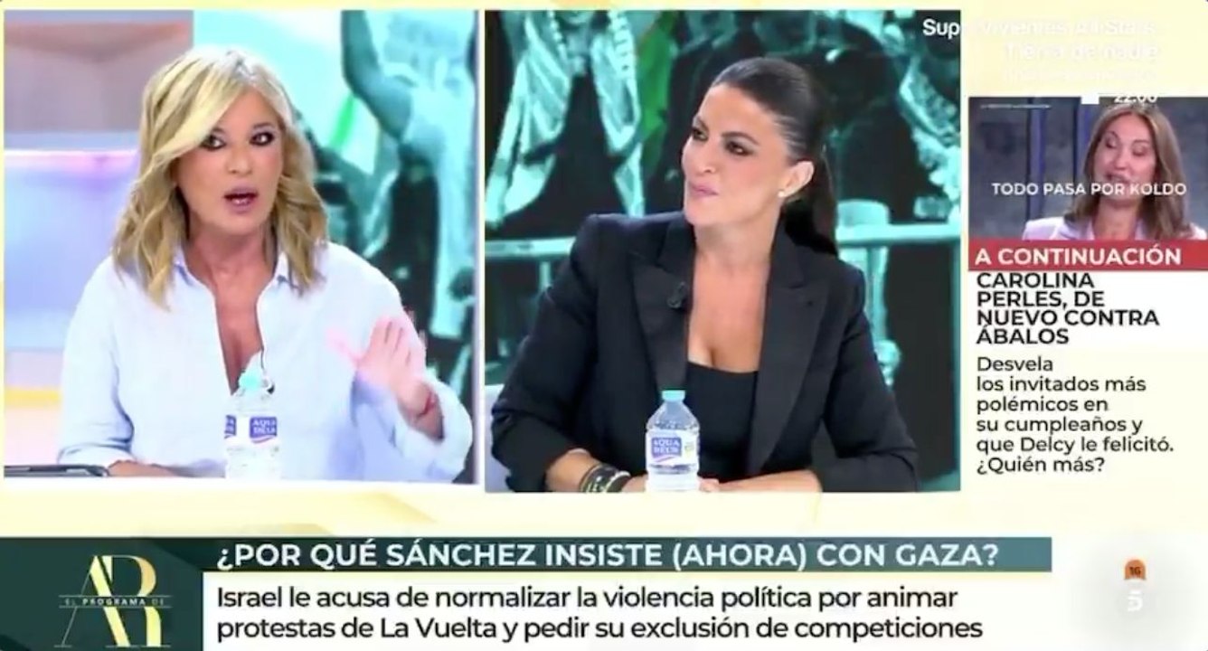 Macarena Olona tritura a zascas a una desquiciada Esther Palomera que exige, sin éxito, amparo a Ana Rosa