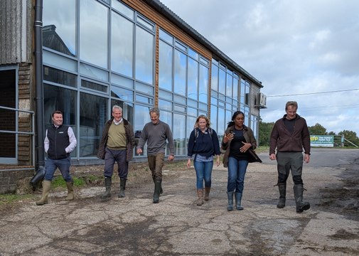 Conservative leader Kemi Badenoch visits Stanbridge Farm near Petersfield