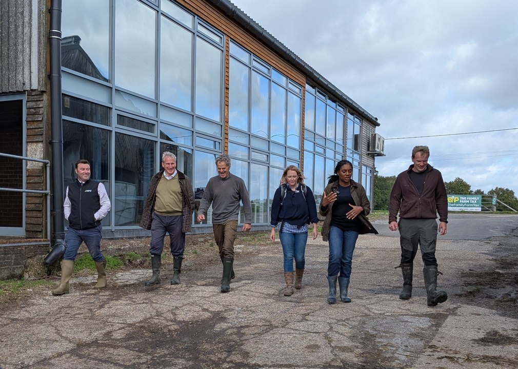 Conservative leader Kemi Badenoch visits Stanbridge Farm near Petersfield