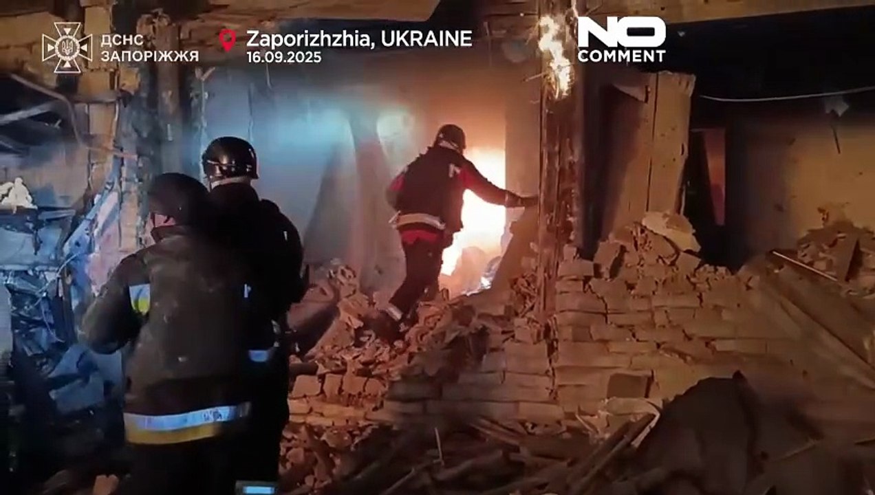 Rosyjski atak na Zaporoże: jedna osoba nie żyje, 13 rannych