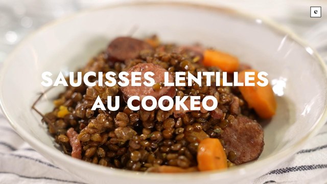 saucisses lentilles au cookeo
