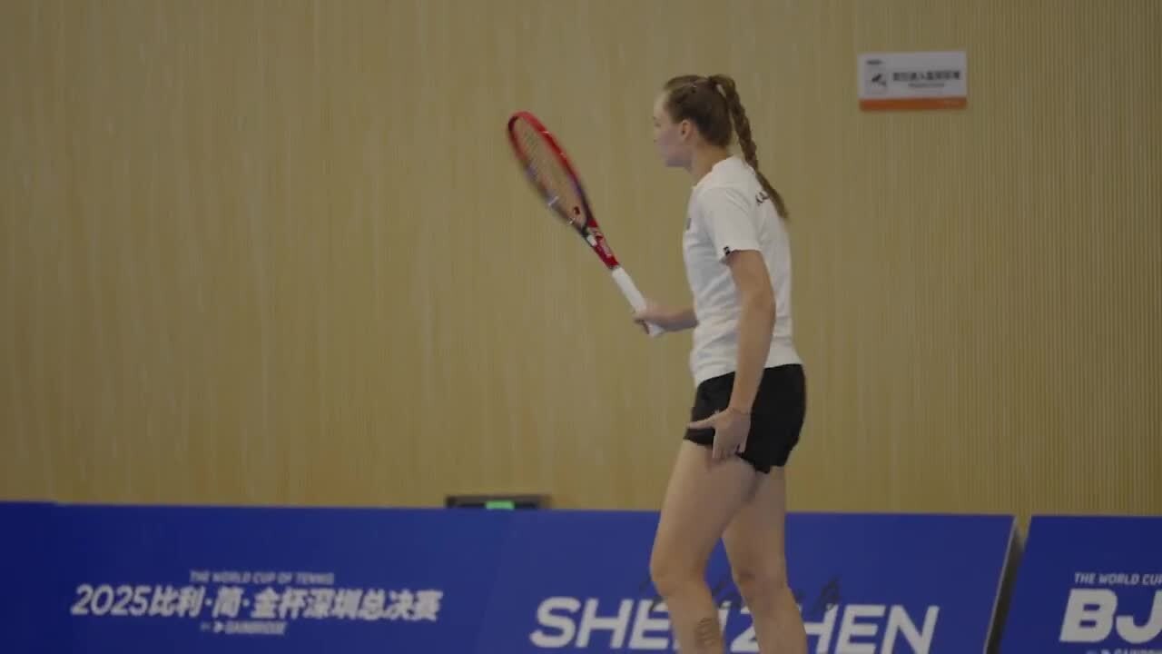 Elena Rybakina practices ahead of clash with USA