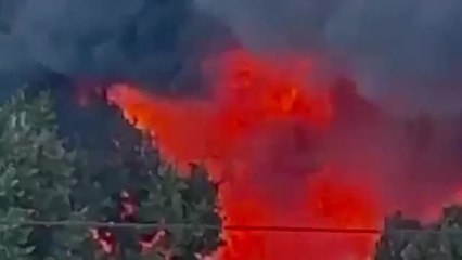 Nuvole grigie e fiamme al cielo: il video dell'incendio a Roveleto di Cadeo (Piacenza)