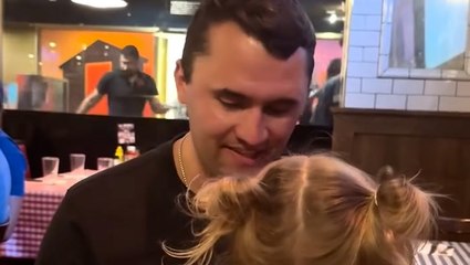 Charlie Kirk tells young daughter how he met Erika in video released after his death
