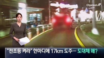“전조등 켜라” 경고에 17km 도주…도대체 왜?