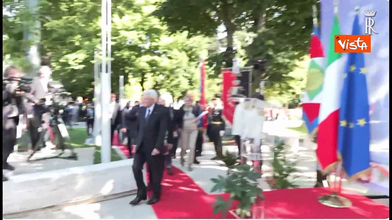 Mattarella arriva alla cerimonia per il 5° Anniversario della morte di Willy Monteiro Duarte
