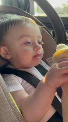Baby Reacts After First Taste Of Ice Cream
