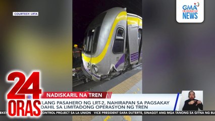Ilang pasahero ng LRT-2, nahirapan sa pagsakay dahil sa limitadong operasyon ng tren | 24 Oras