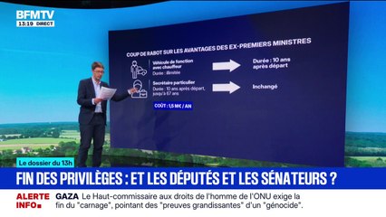 LE DOSSIER DU 13H - Fin des privilèges pour les anciens Premiers ministres: qu'en est-il pour les députés et sénateurs?