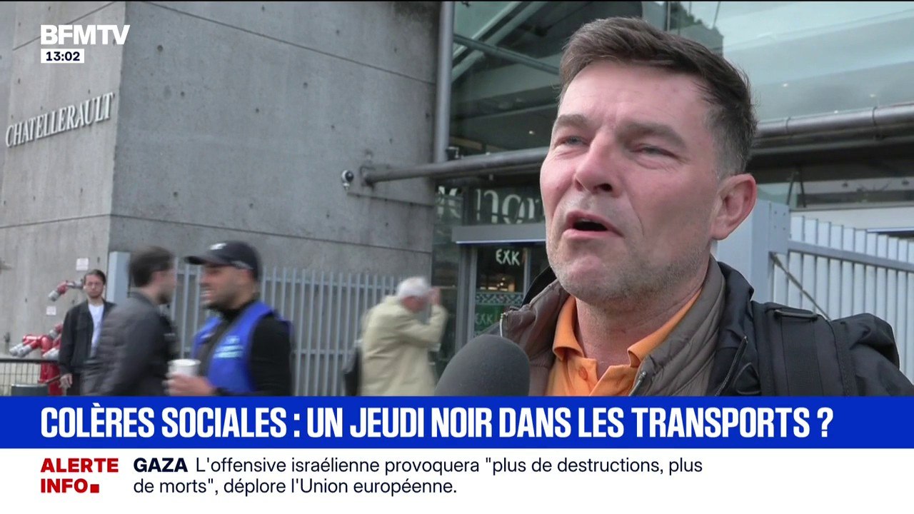 Jeudi noir dans les transports: "Je reste chez moi, je ne viens pas à Paris", assure cet usager des transports en commun