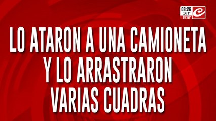 Capturan a ladrón, lo atan a una camioneta y lo arrastraron por el barrio