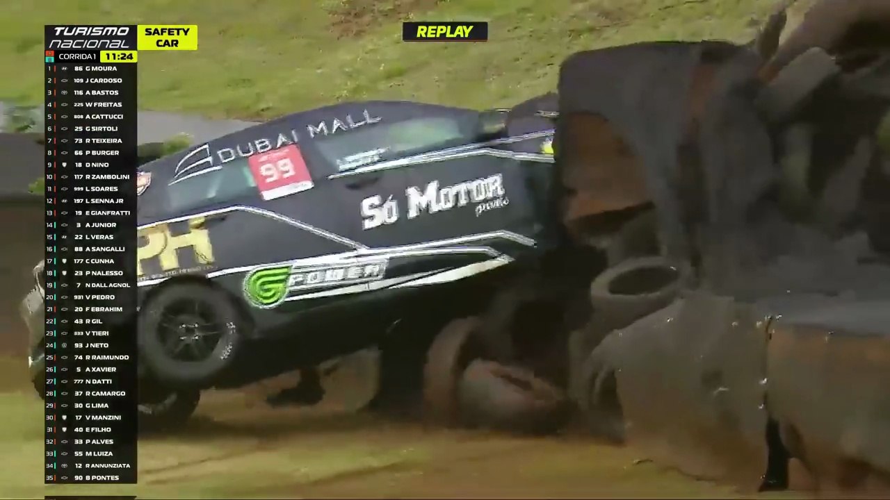 Turismo Nacional BR 2025 Cascavel Race 1 Falquete Big Crash