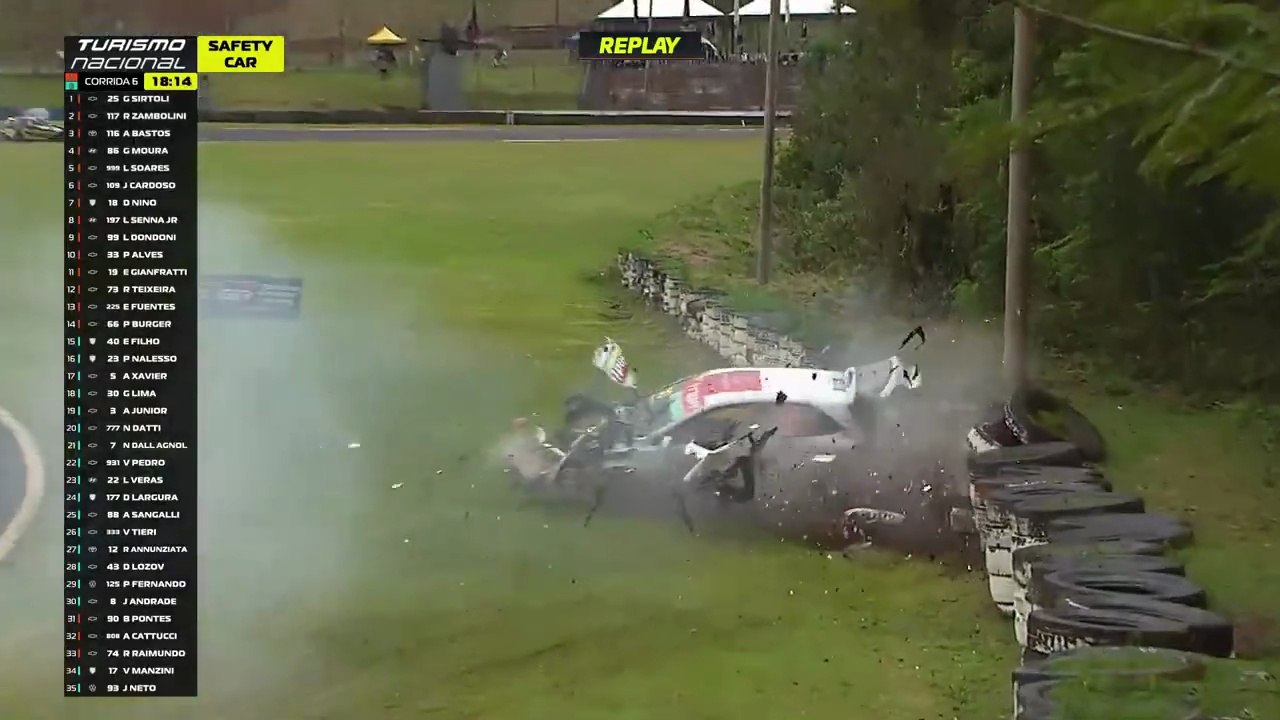Turismo Nacional BR 2025 Cascavel Race 6 Start Pontes Big Crash