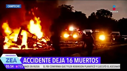 Así fue el accidente que dejó a 16 muertos en la carretera Mérida-Campeche
