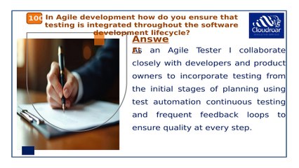 Top 10 Agile Tester Interview Questions and Answers for Software Testing and QA Careers | Part 10