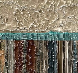 Handmade digital painting impasto crackle
