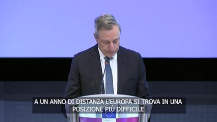 Draghi: «L'inazione della Ue minaccia competitività e sovranità»