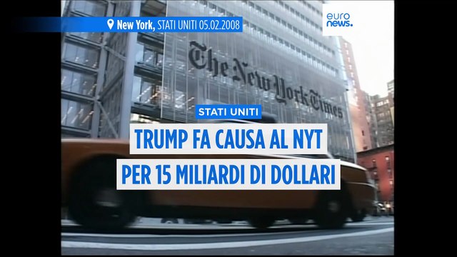 Trump chiede 15 miliardi di dollari al New York Times per diffamazione