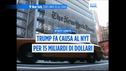 Trump chiede 15 miliardi di dollari al New York Times per diffamazione