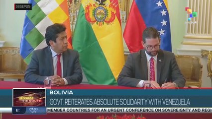 Bolivia, government reiterates absolute solidarity with Venezuela