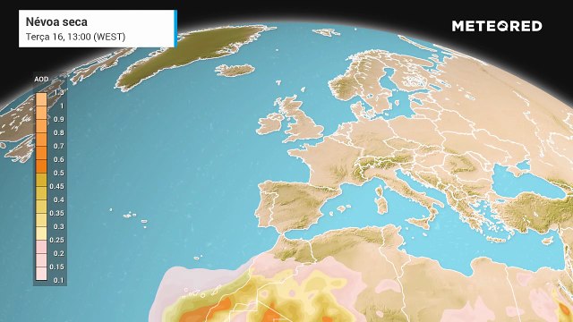 Em breve as poeiras do Saara chegarão a Portugal continental