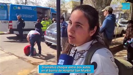 Dramático choque entre dos autos en el barrio de Hospital San Martín