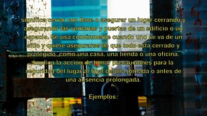 Phrasal Verbs - Lock Up