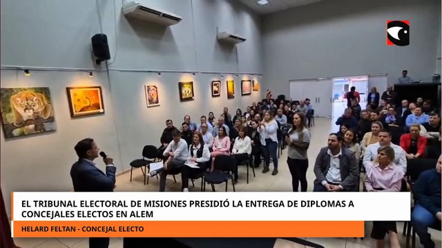 El Tribunal Electoral de Misiones presidió la entrega de diplomas a concejales electos en Alem