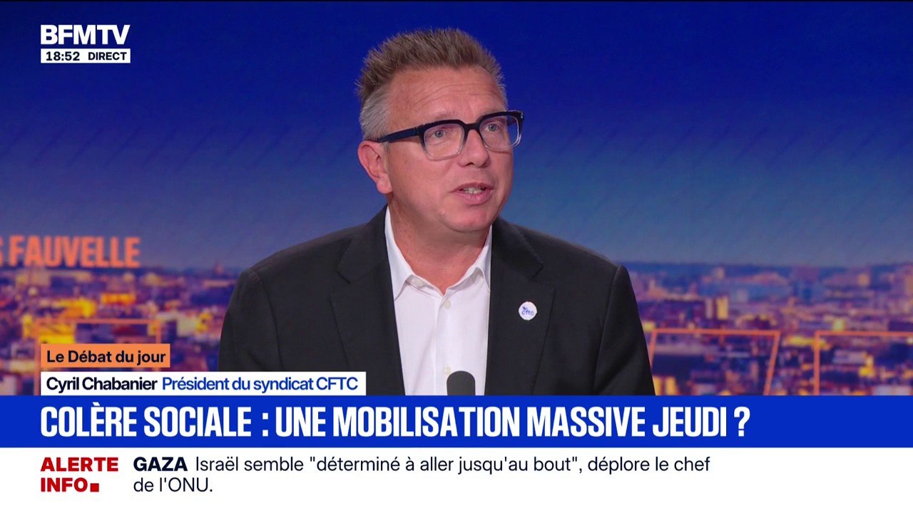 18 septembre: "On manifeste premièrement contre le budget présenté par François Bayrou", indique Cyril Chabanier, président du syndicat CFTC