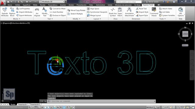 Autocad - Texto 3D. Extruir texto. Letras, números y símbolos 3D. Tutorial en español HD