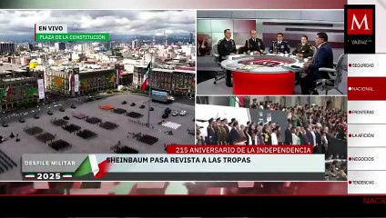 Sheinbaum pasa revista a los miembros del Desfile Militar en CdMx