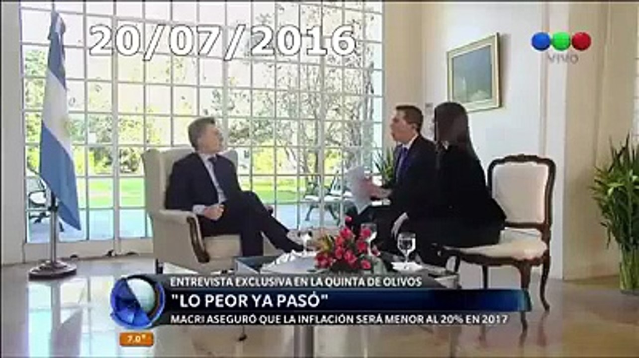 Mauricio Macri: 'Lo peor ya pasó'