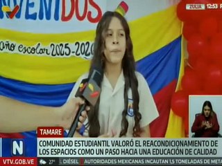 Estudiantes del estado Zulia agradecen la rehabilitación de los espacios para la educación