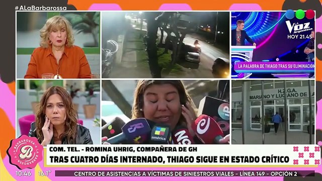Romina Uhrig contó detalles del dramático estado de salud de Thiago Medina y el último mensaje que recibió de él