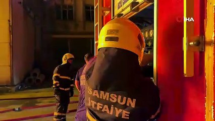Samsun’da kereste fabrikası alev alev yandı