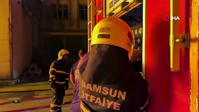 Samsun’da kereste fabrikası alev alev yandı