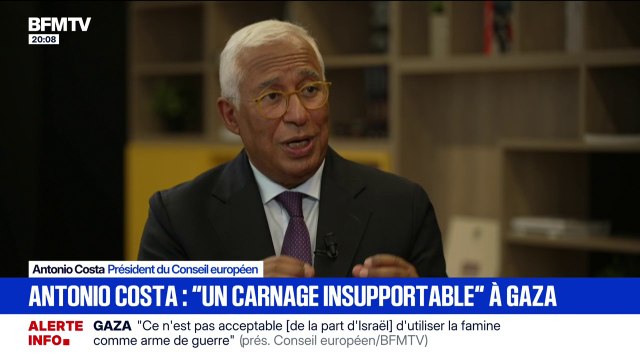 Conflit au Proche-Orient: Il est essentiel d'arrêter Israël , atteste Antonio Costa, président du Conseil européen