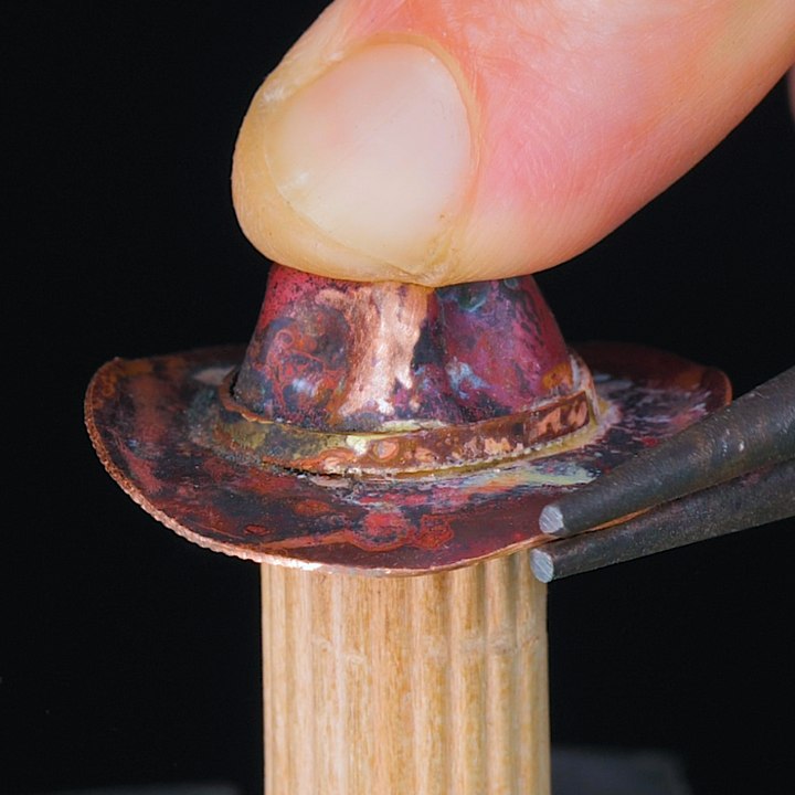 Copper hat and whip inspired by Indiana Jones