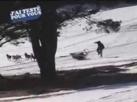 Taïg Khris teste le traineau à chiens