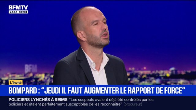 Mobilisation du 18 septembre: Il faut qu'il y ait une mobilisation populaire très forte pour obtenir un changement de politique , explique Manuel Bompard, coordinateur national de LFI